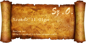 Szakáll Olga névjegykártya